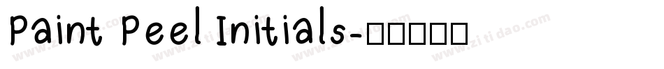 Paint Peel Initials字体转换